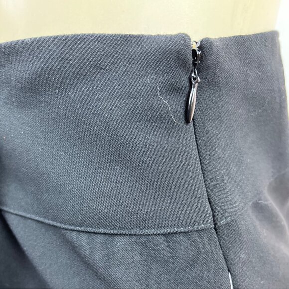 Silkland Black Floral Embroidered Midi Skirt Womens Elegant Design Sz 8 - New - Picture 4 of 7